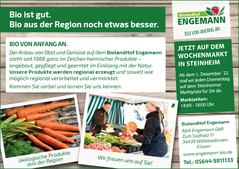 Anzeige Wochenmarkt Steinheim web